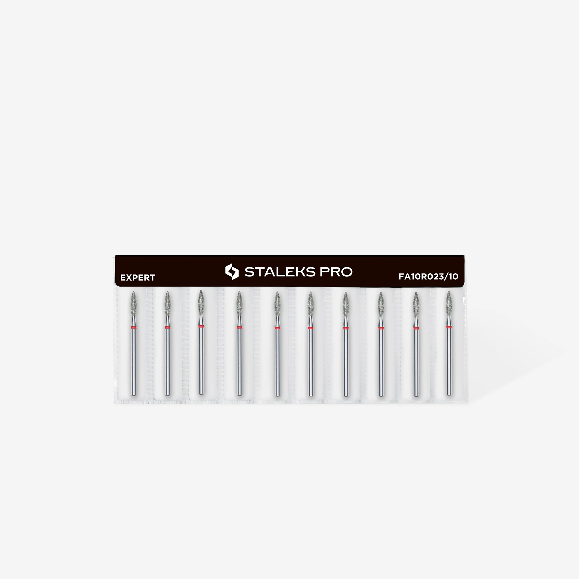 Diamond nail drill bit flame red EXPERT head diameter 2,3 mm / working part 10 mm - Image 3